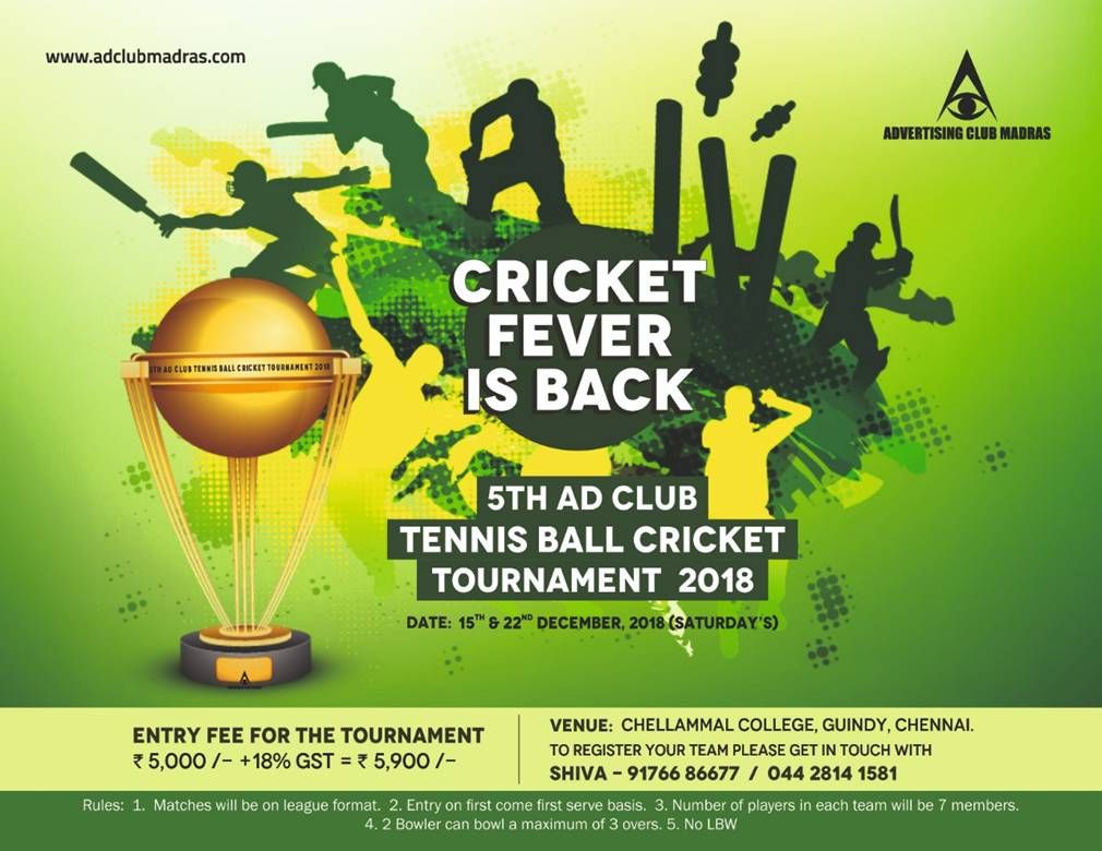 5th Ad Club Tennis Ball Cricket Tournament 2018